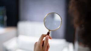 a magnifying glass